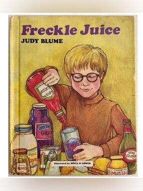 Judy Blume Freckle Juice Hardcover Vintage Weekly Reader 1971 Kids Book Classic